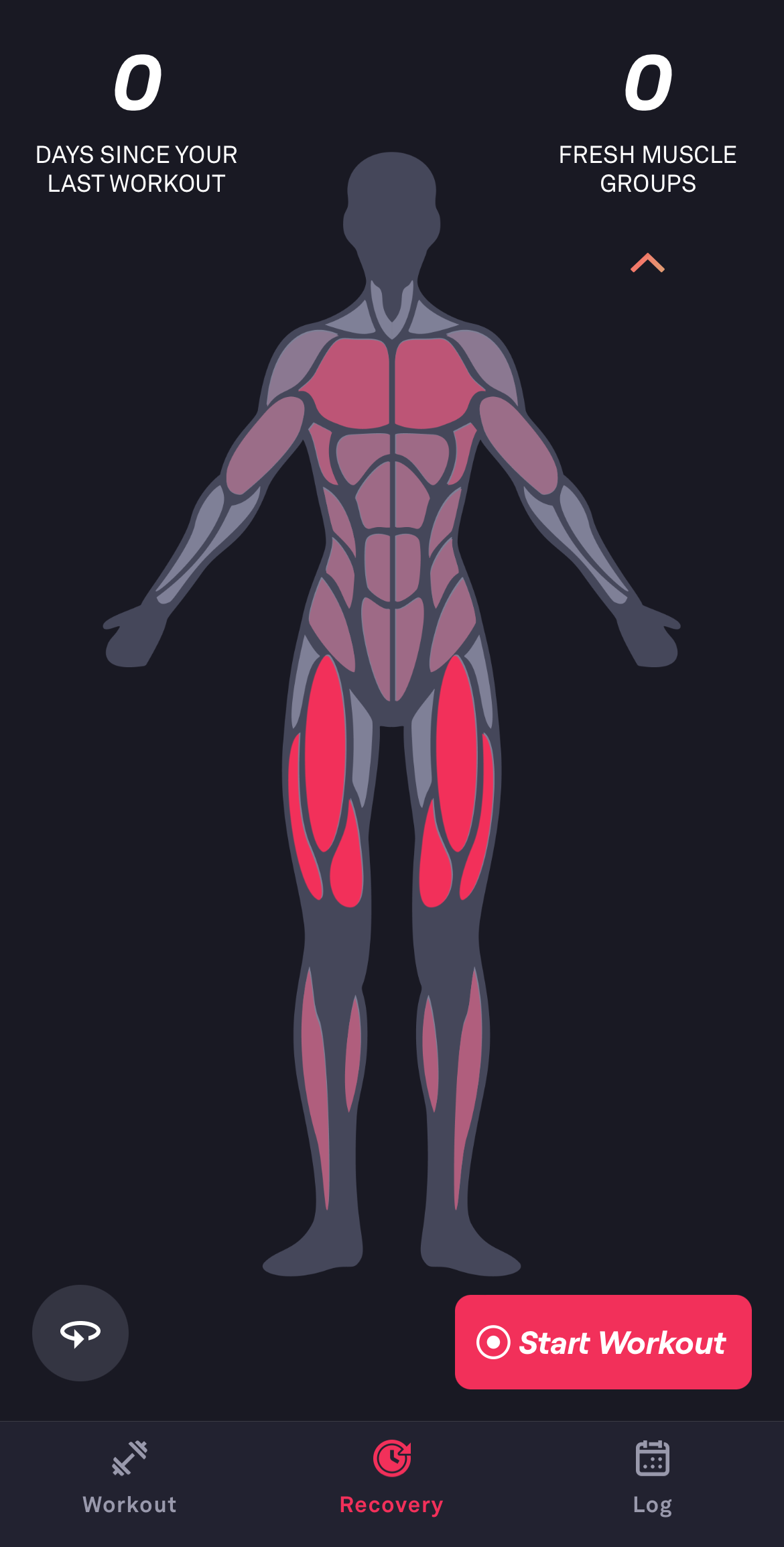 [Feature Request] Visual Muscle Group Recovery & Muscle Group Recovery  Time/% remaining (with Injuries dates included) : r/Hevy